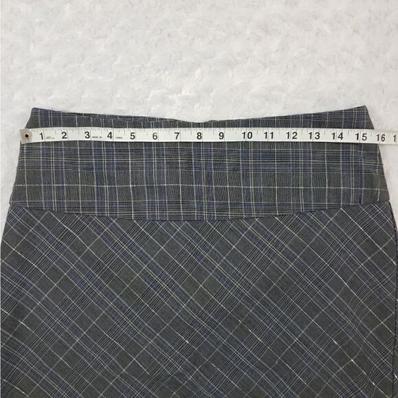 Vintage gray and blue plaid pencil skirt medium - Picture 5 of 5